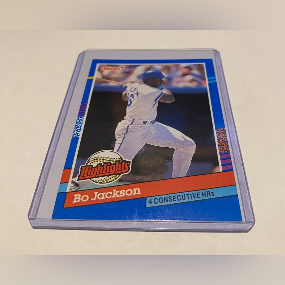 Bo Jackson Rare Error! 1991 Donruss Baseball Card (No Dot after inc) #BC-10